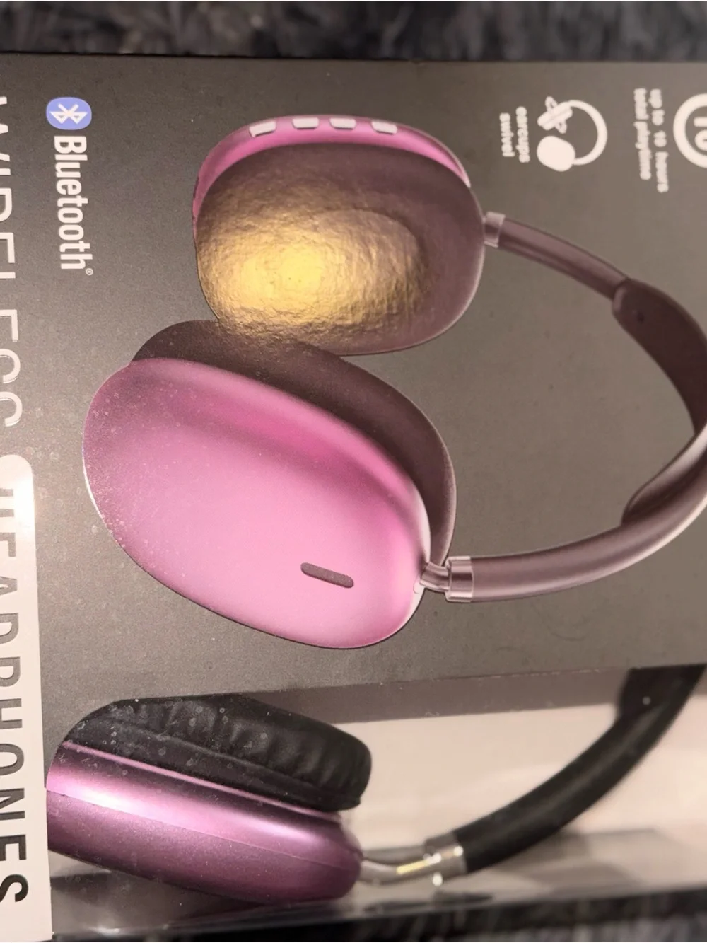 Pink Bluetooth Over-Ear Headphones - Wireless Stereo Headset